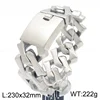 Pulsera de superficie de arena de acero 23cm * 32mm