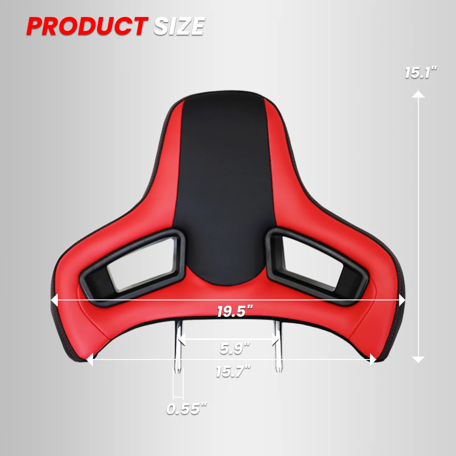 Popular Premium Light Weight PVC Leather Racing Seat Headrest