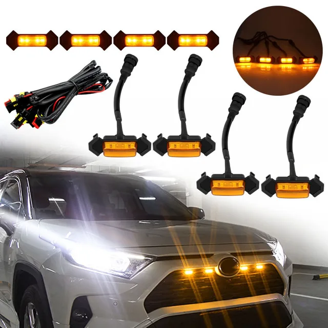 ZONGYUE automobile front grille lamp front bumper Center Grille Grill LED Lamp car accessories decorative lamp