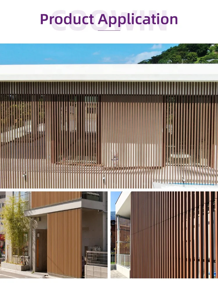 Outdoor Decoration Wooden Batten WPC Hollow Square Tube