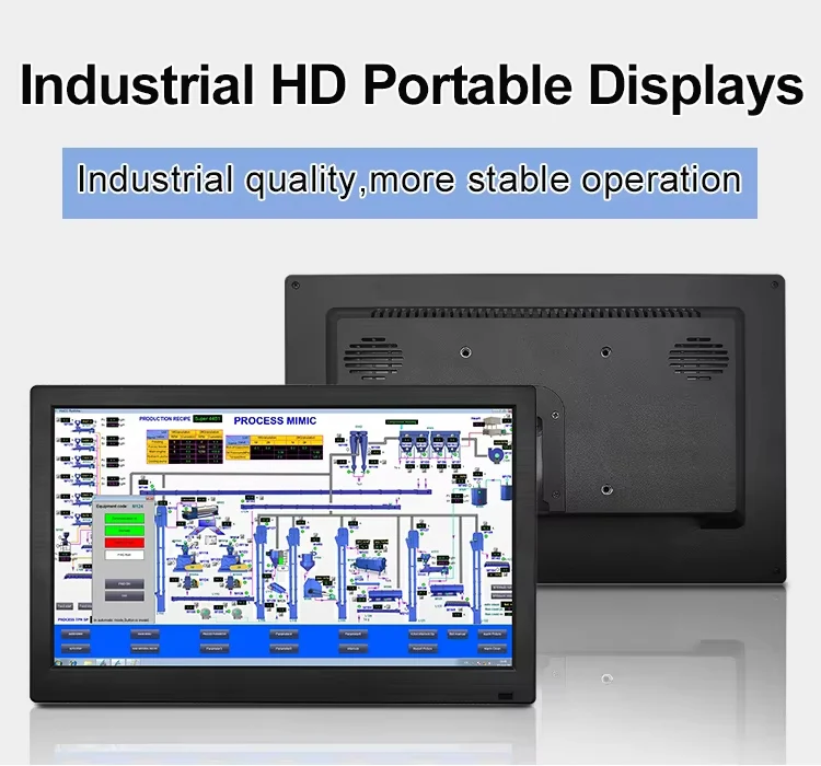 Factory 13.3" Industrial LCD Monitor Full HD 1920x1080 IPS Panel LED Display with Built-in Speaker for Desktop Use