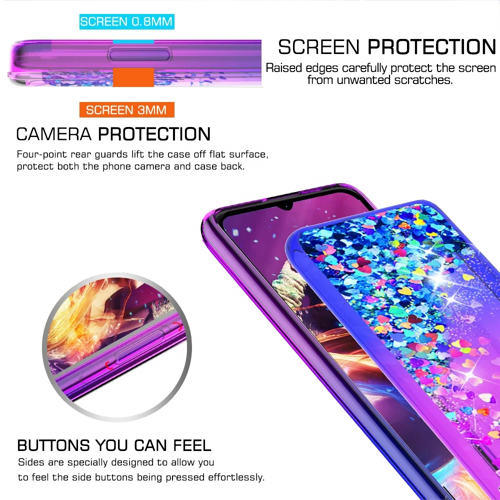 Téléphone Portable Huawei GODTOOK Huawei P30 Lite Coque 3 Pièces Silicone TPU Souple Cover Ultra Coque Huawei P30 Lite