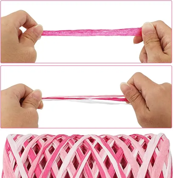 Decorate Filler Gift Box Packaging String Twisted Rayon Raffia Yarn