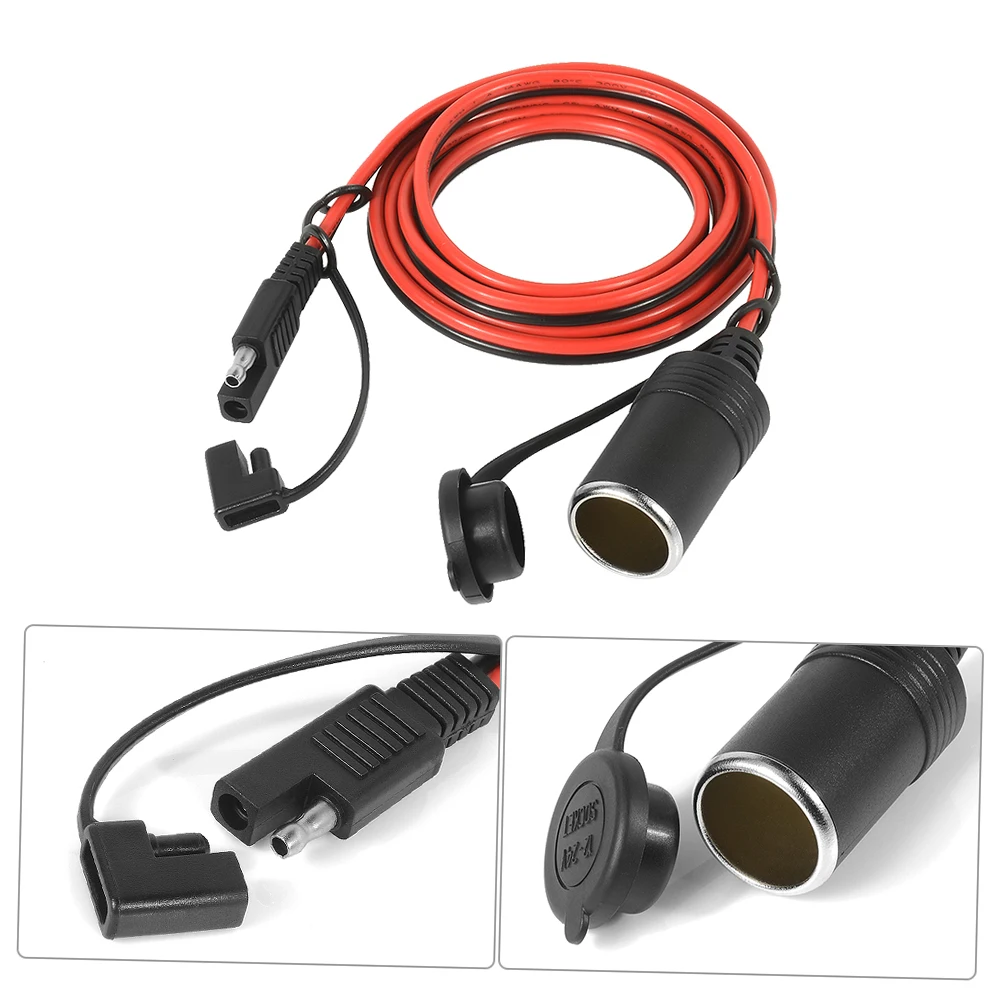 cigarette lighter aux cord adapter Gibbab 13FT 12V/24V Heavy Duty Extension Cable 16AWG, 156W/15A Male Plug to Female Socket with 2 * 15A Fuse and LED Lights for Inflator, Tire Pump, Air These products are recognized for its honesty high efficiency and comprehensive services and named for its high standard and quality Rockford Fosgate RFBTAUX Universal Bluetooth