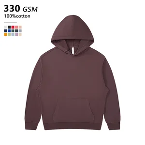 Men's Regular Sleeve 100% Cotton Hoodie Streetwear Clothing Manufacturer 330GSM Regular Fit Custom Hoodies