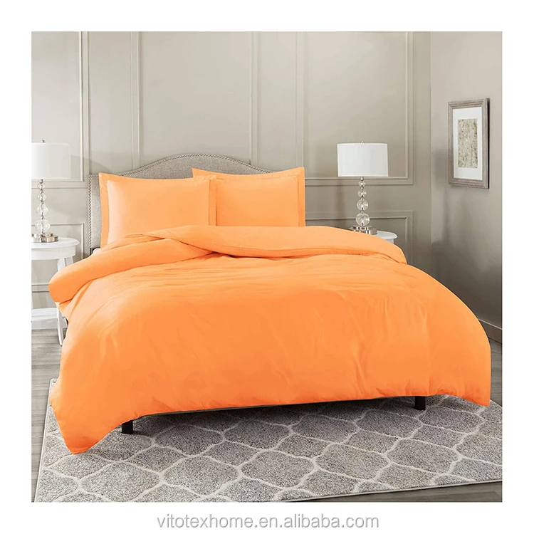 light orange duvet