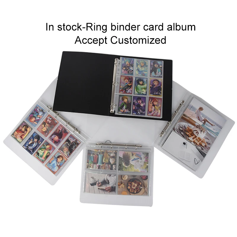 Blank 60 Capacity Trading Card Photo Holder bts Album de Cards with snap button