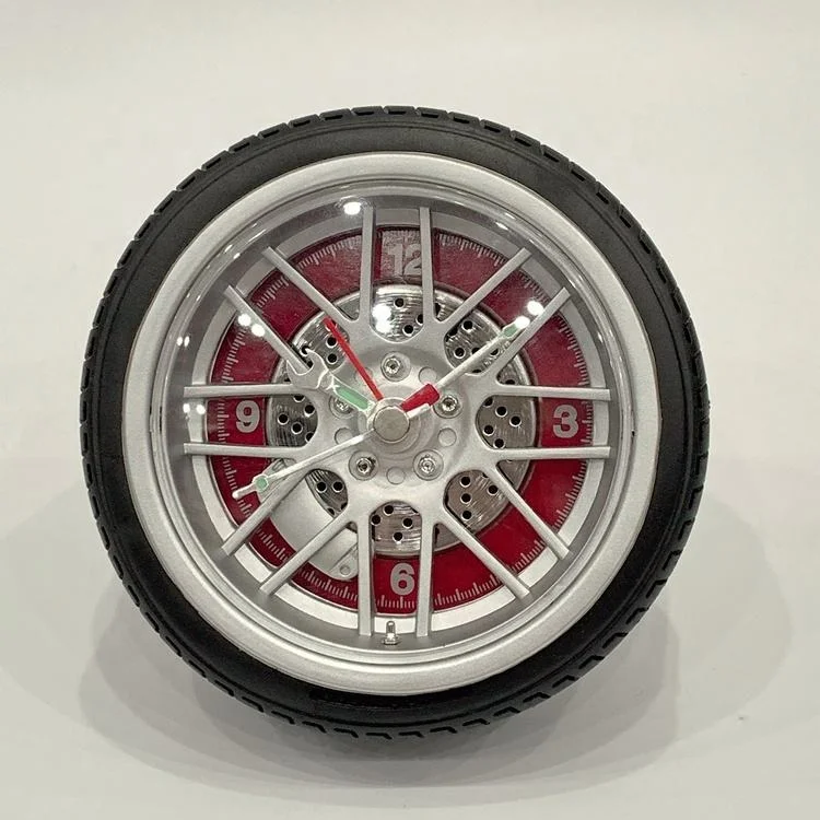 14inch Automobile Quartz Clock Tire Luminous Wall for Indoor Home Tyre