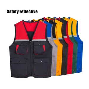 2026 Plus Size Orange Safety Vest Formal Cotton Outdoor Vest with Reflective Purple and Safe Features for Autumn Season