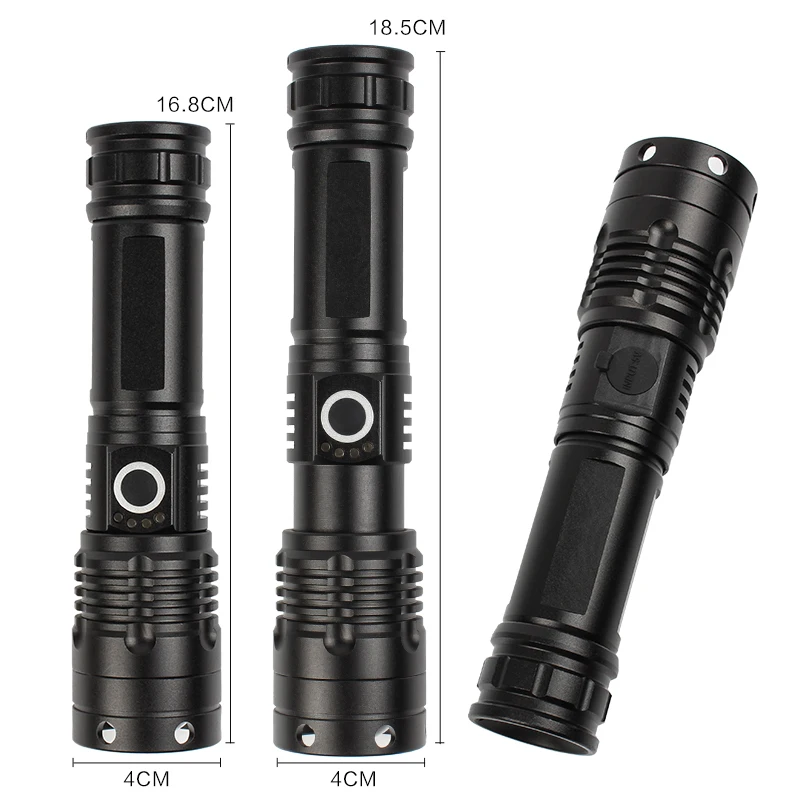 1000lm 5v Multi Function Tactical with Power Display Function Rechargeable Mobile Power Bank Led Flashlight Torch