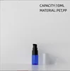 Blue flat shoulder+transparent powder pump
