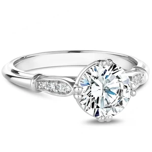 Trendy Fashion Real Solid 18K Gold Lab Diamond HPHT Round Brilliant Cut Wedding Rings for Women & Men Bridal Custom Couple Ring