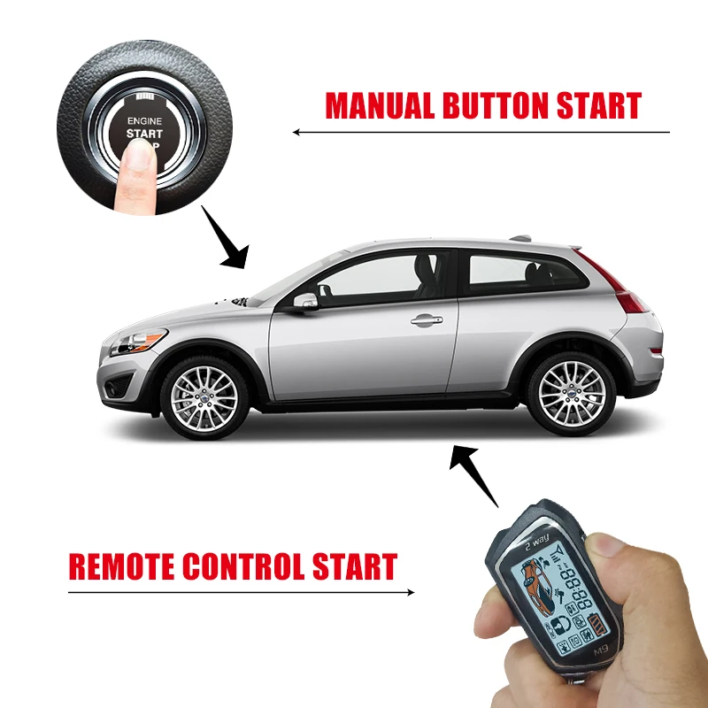 SPY Topbest Universal Car Security Secure Alarm System Remote Starter  Control Vibration Sensor One Way Car Alarm for Cars