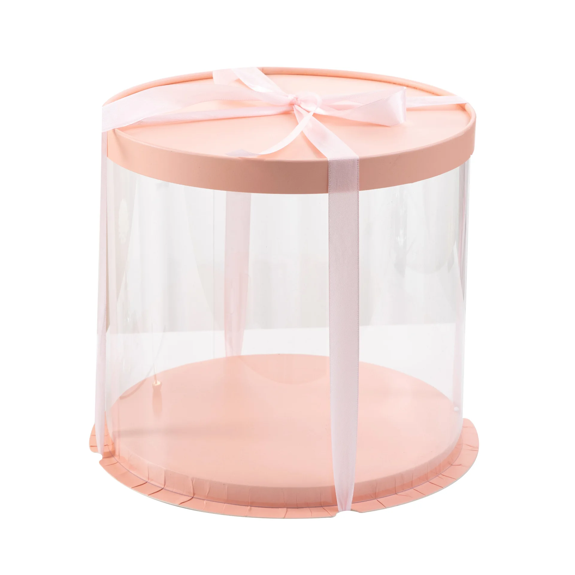 5P 22/16Cm round Clear Cake Box Single Layer PVC Transparent Cake Dessert  for Bi | eBay