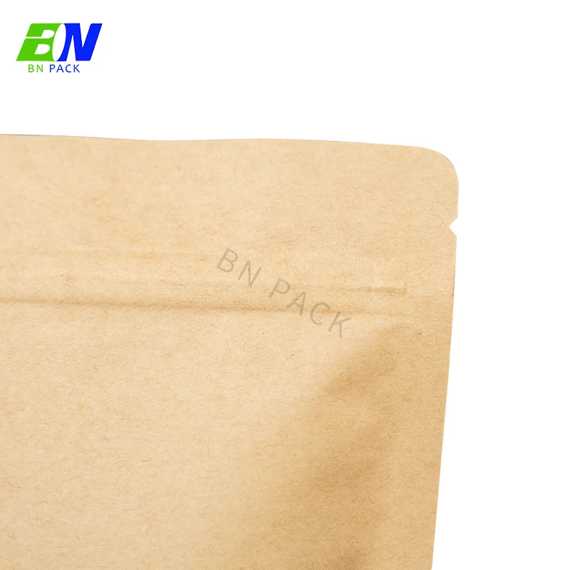 Биоразлагаемая натуральная крафт-бумага банановая гранола пакет для упаковки хлопьев с молнией и