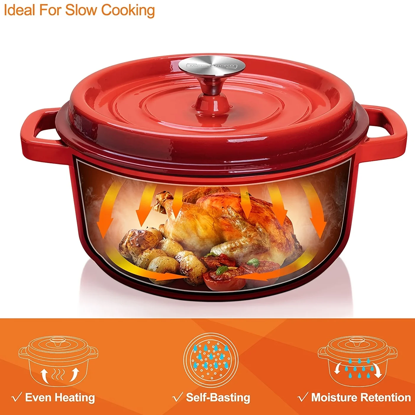 Lightweight Non-Stick Aluminum Soup Pot - Even Heat Distribution for Home  Restaurant Use
