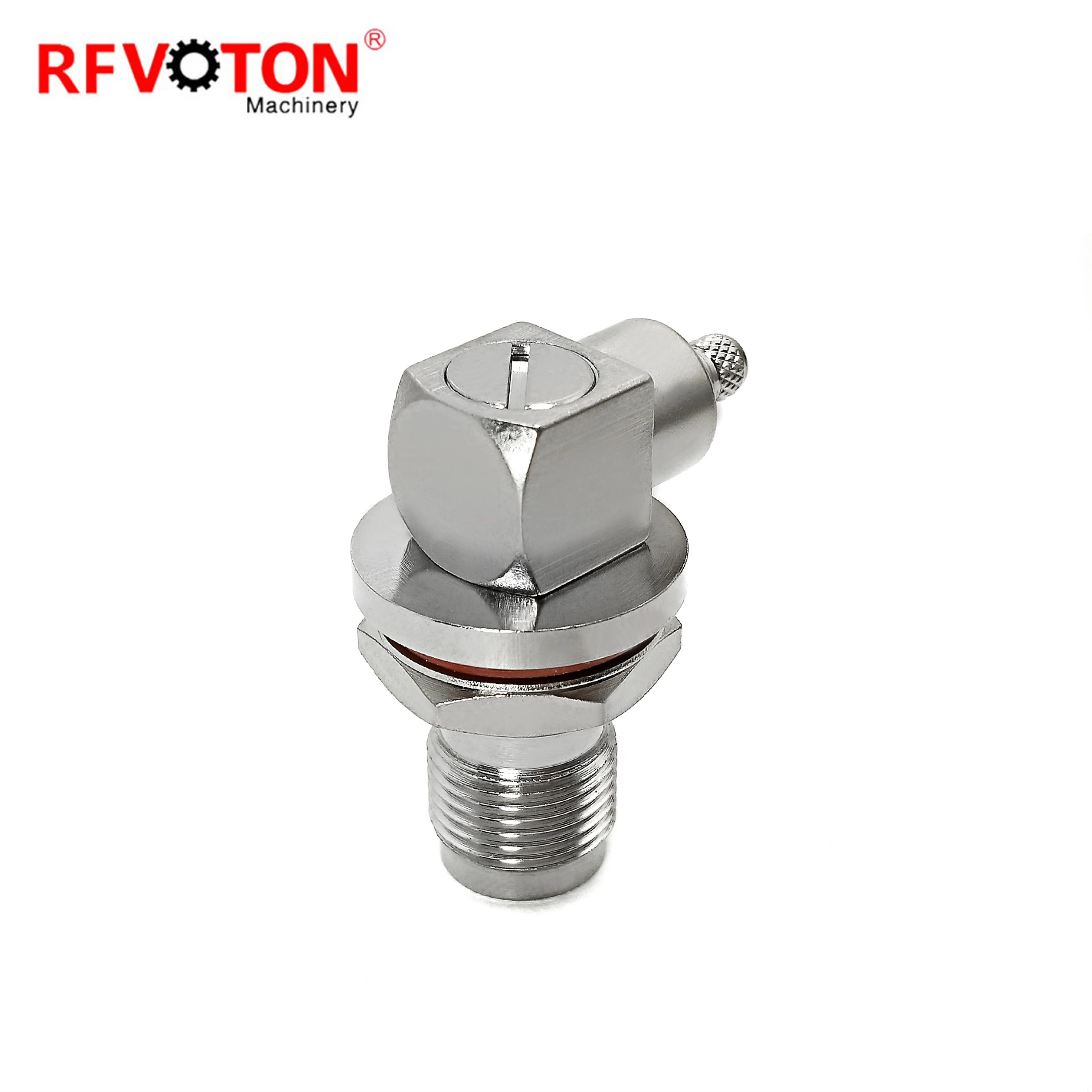 RF connector TNC type female jack RA right angle 90 degree bulkhead waterproof crimp for RG316  RG178  coaxial cable terminal factory