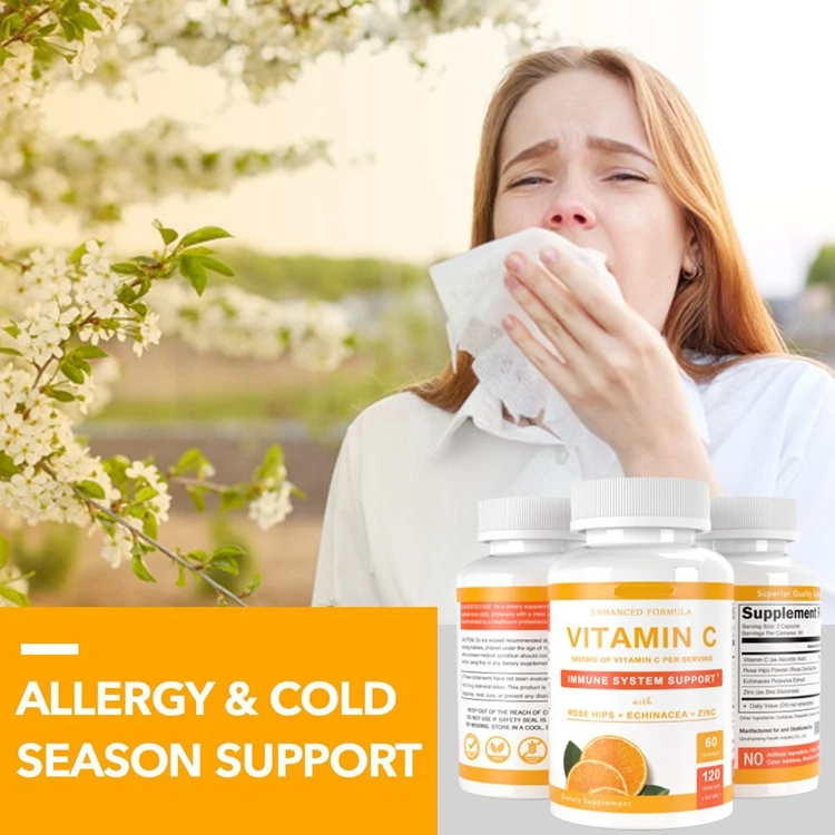 Wholesale Vitamin C Capsules For Immune Health Vegan Supplements 4in1