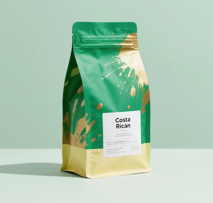 Polyester Film and Aluminum Foil Zipper Bag Custom Printed Recyclable Tea and Coffee Stand Bag with Valve and Zipper