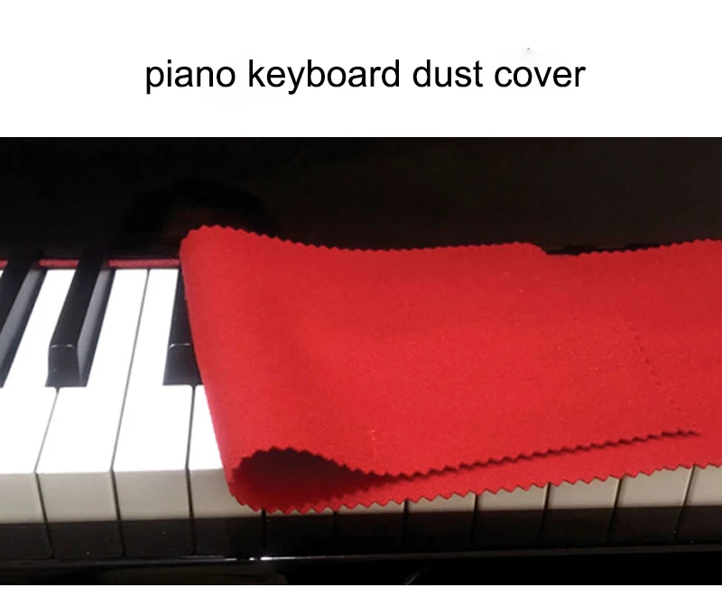 thumbnail image 2 of New Piano Key Dust Cover Red Keyboard Protective Wool Felt Soft US 2 of 12