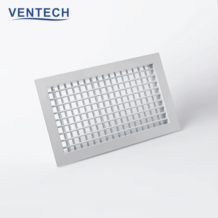 Free Sample Aluminium HVAC Ceiling Double Deflection Supply Air Grille