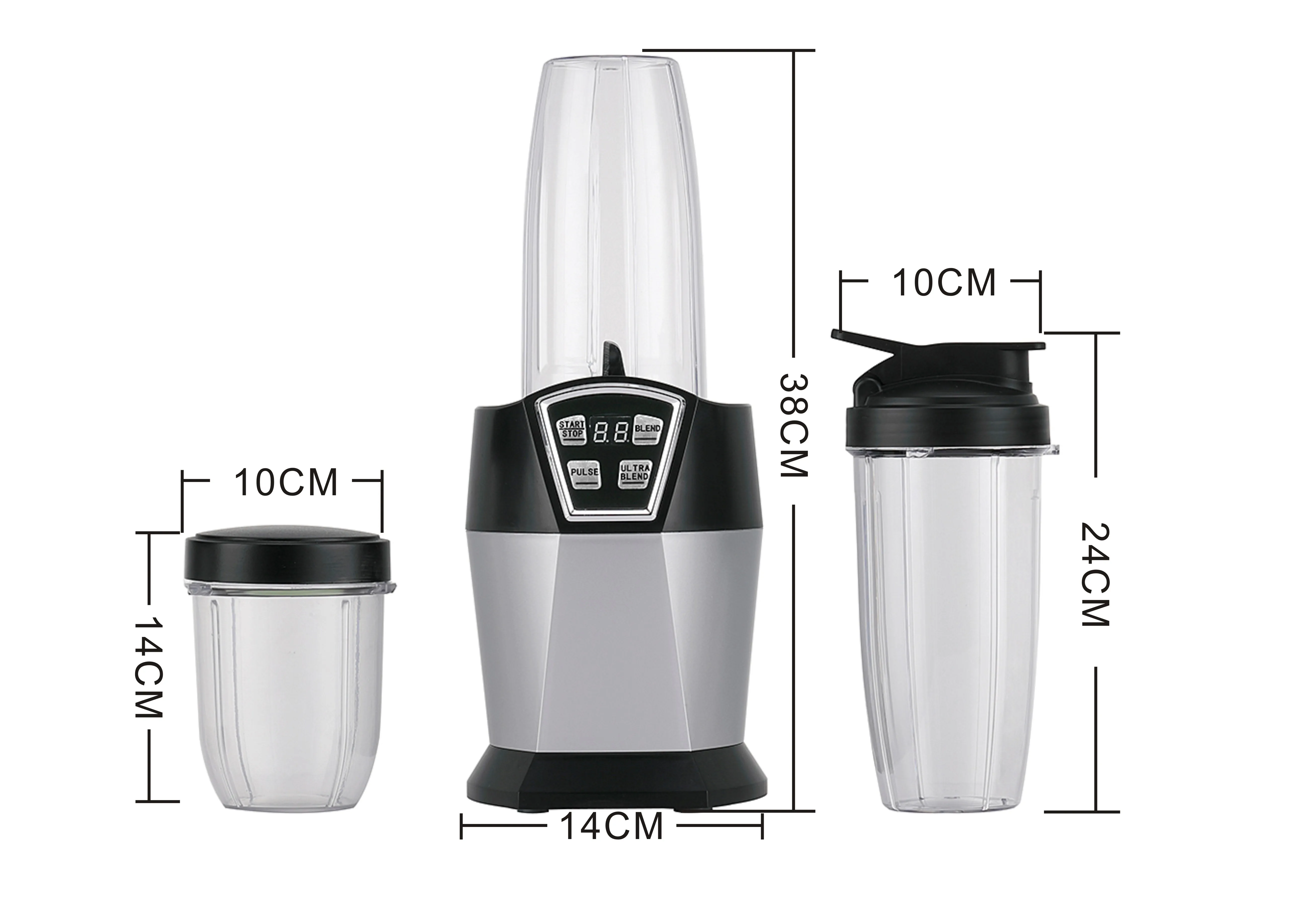Powerful Electric Smoothie Maker Blender Machine Professional Nutrition Blender