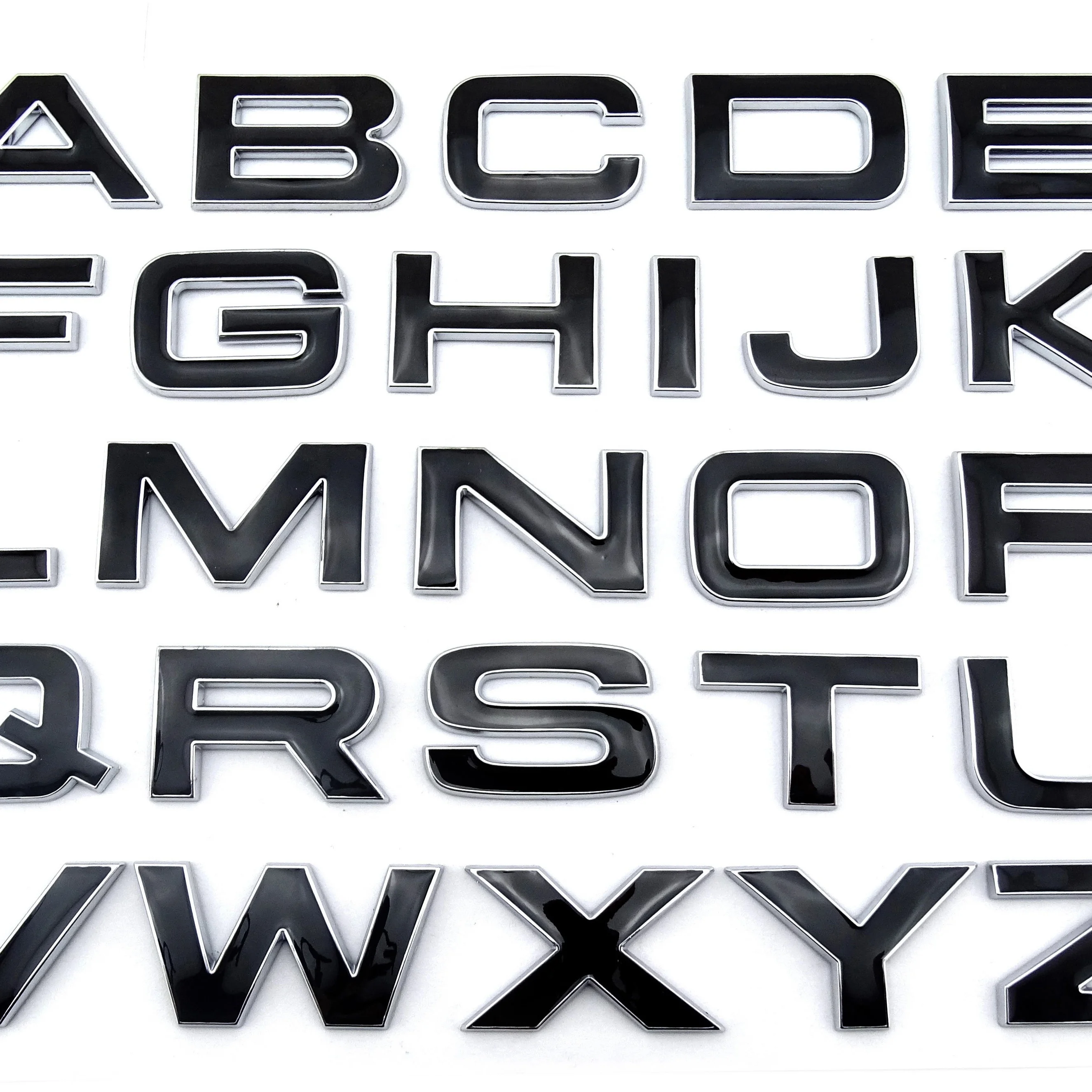 Custom 3D Chrome Logo Sticker with Letters & Numbers Compatible with Range Rover Auto Car Emblem Stickers
