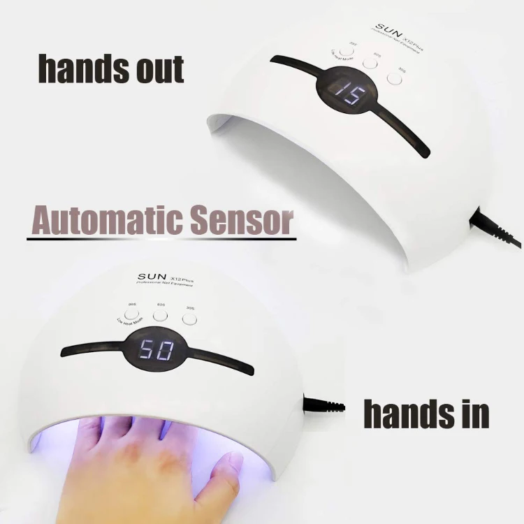 プロフェッショナル48W UV LEDネイルランプ、速乾性ジェル用、30s/60s