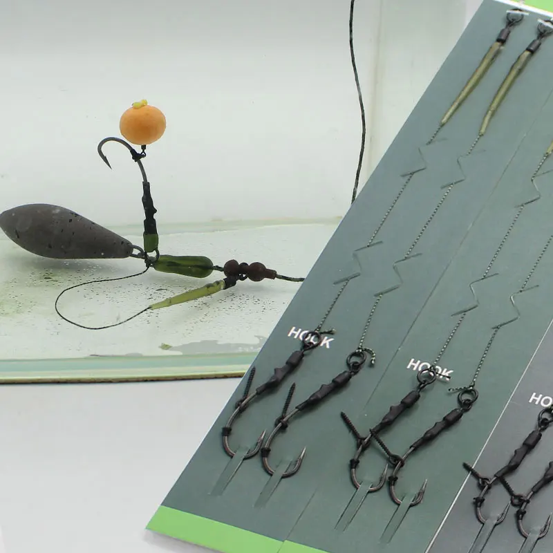 Carp Fishing Ready Tied Ronnie Carp Rigs Quick Change Hooklink for Carp ...