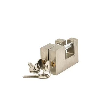 Waterproof 70/80/90mm Padlock Heavy Duty Chrome Plated Padlock Hardened Solid  Iron Rectangular Container Padlock
