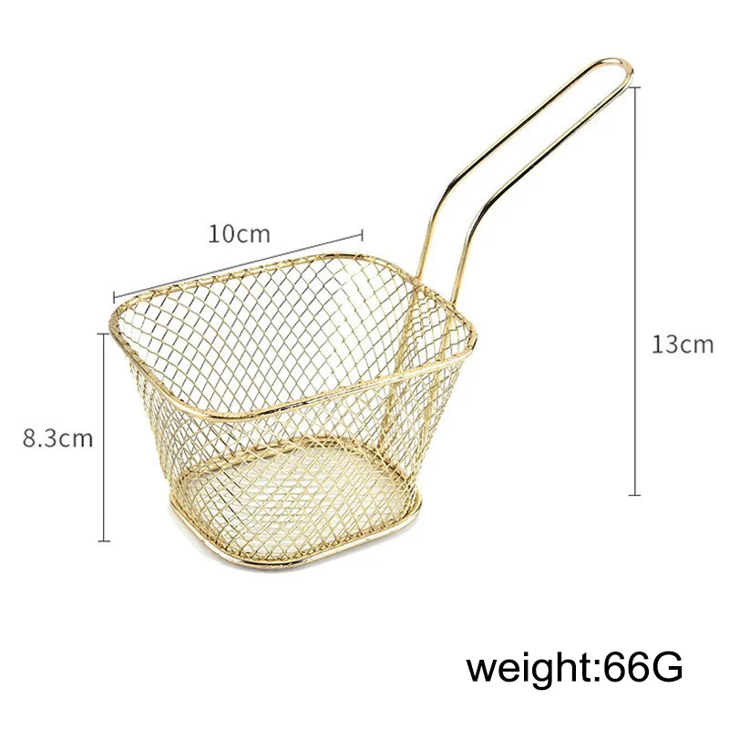 Горячая Распродажа, глубокая квадратная мини-корзина для картофеля фри из нержавеющей стали