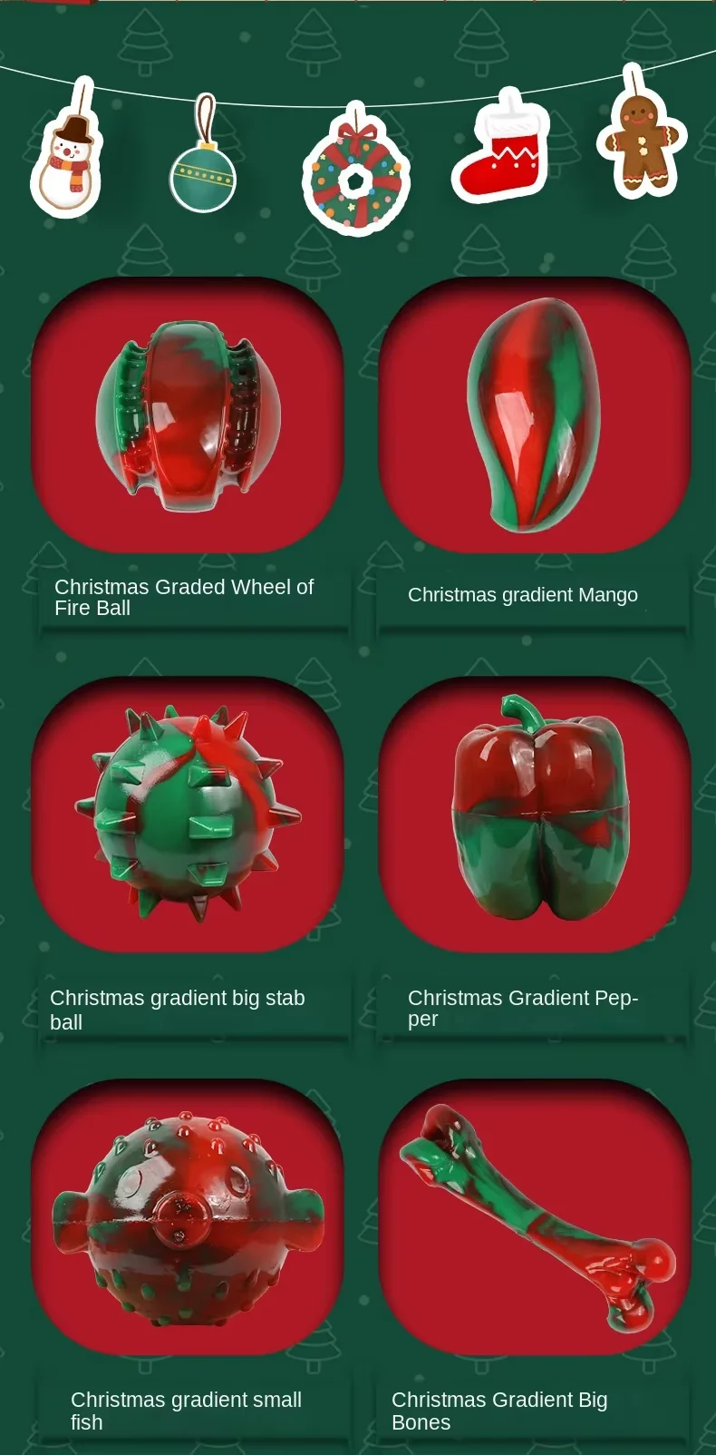 New Christmas Dog Toys Since Hi Teeth Teeth Teeth Sound Toys Toys for Christmas Gifts manufacture