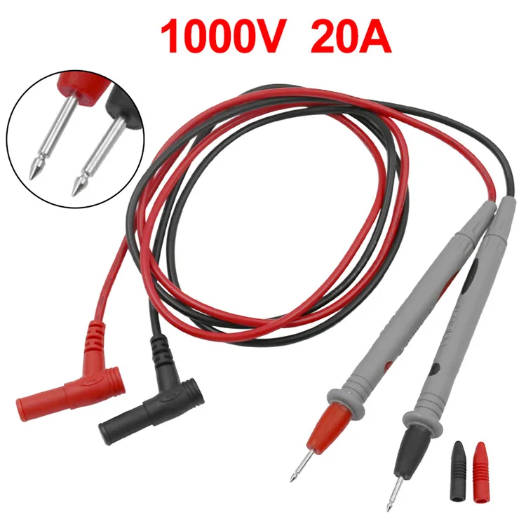 1 Pair Universal Probe Test Leads Pin For Digital Multimeter Needle Tip  Meter Multi Meter Tester Lead Probe Wire Pen Cable 20A