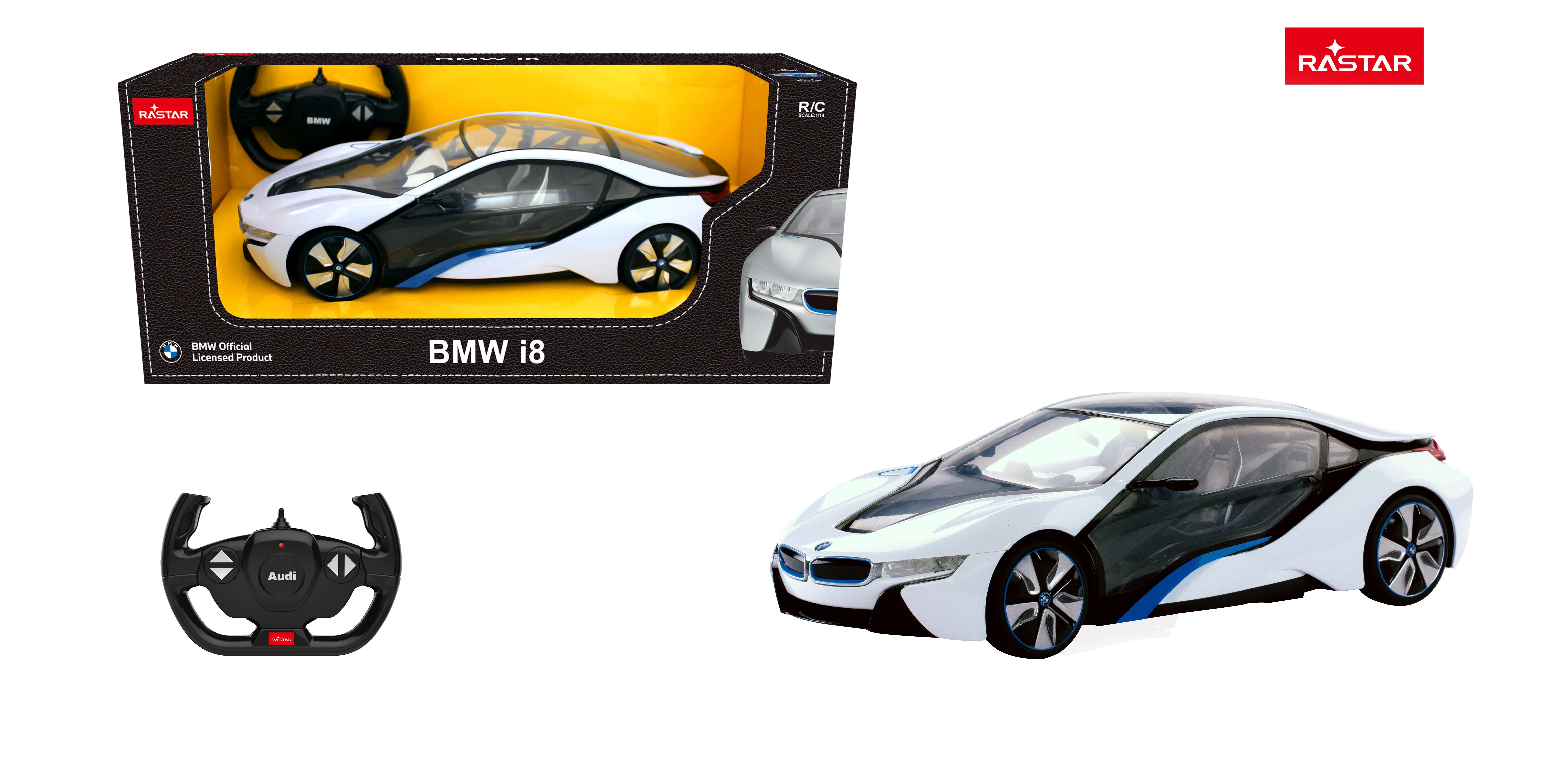 新品・未使用　RASTAR  BMW i8 1/14スケール RASTAR 1/14 BMW I8 RC Car Model 4.8V 600mAh Battery LED