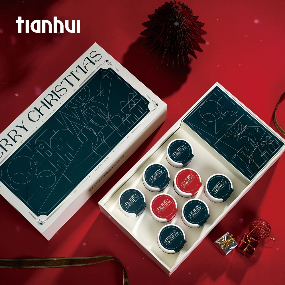 Tianhui – boîte vide personnalisée, coffret cadeau de noël, coffret cadeau de fête Premium avec ensemble d'emballage en étain MiniTea