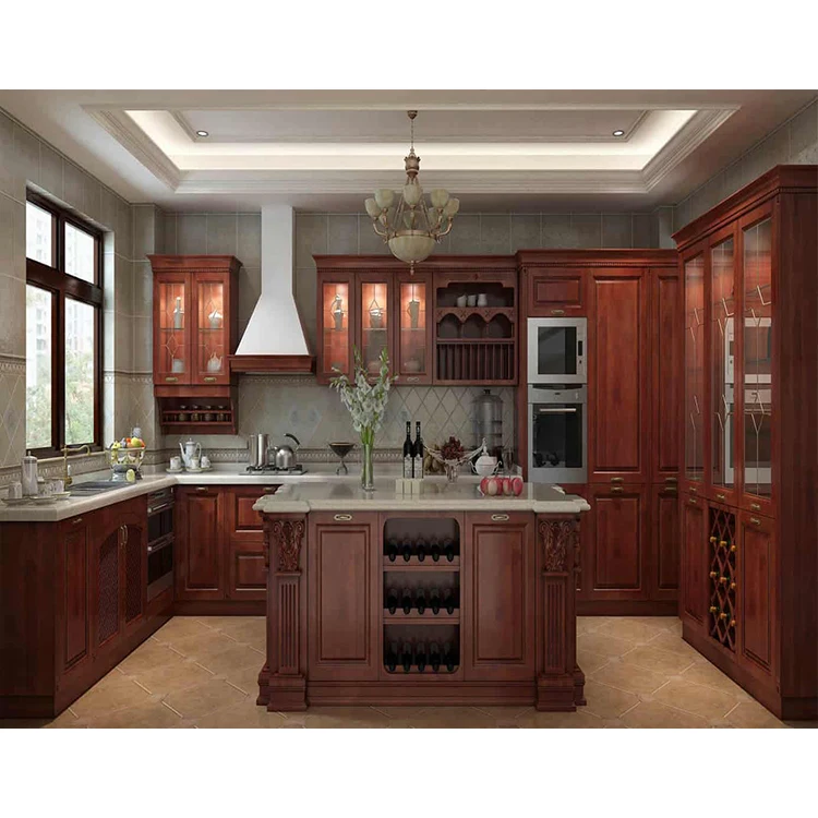 Buy Wholesale China Classic Solid Wood Kitchen Cabinet Set For Sale & Kitchen  Cabinet Set at USD 3500