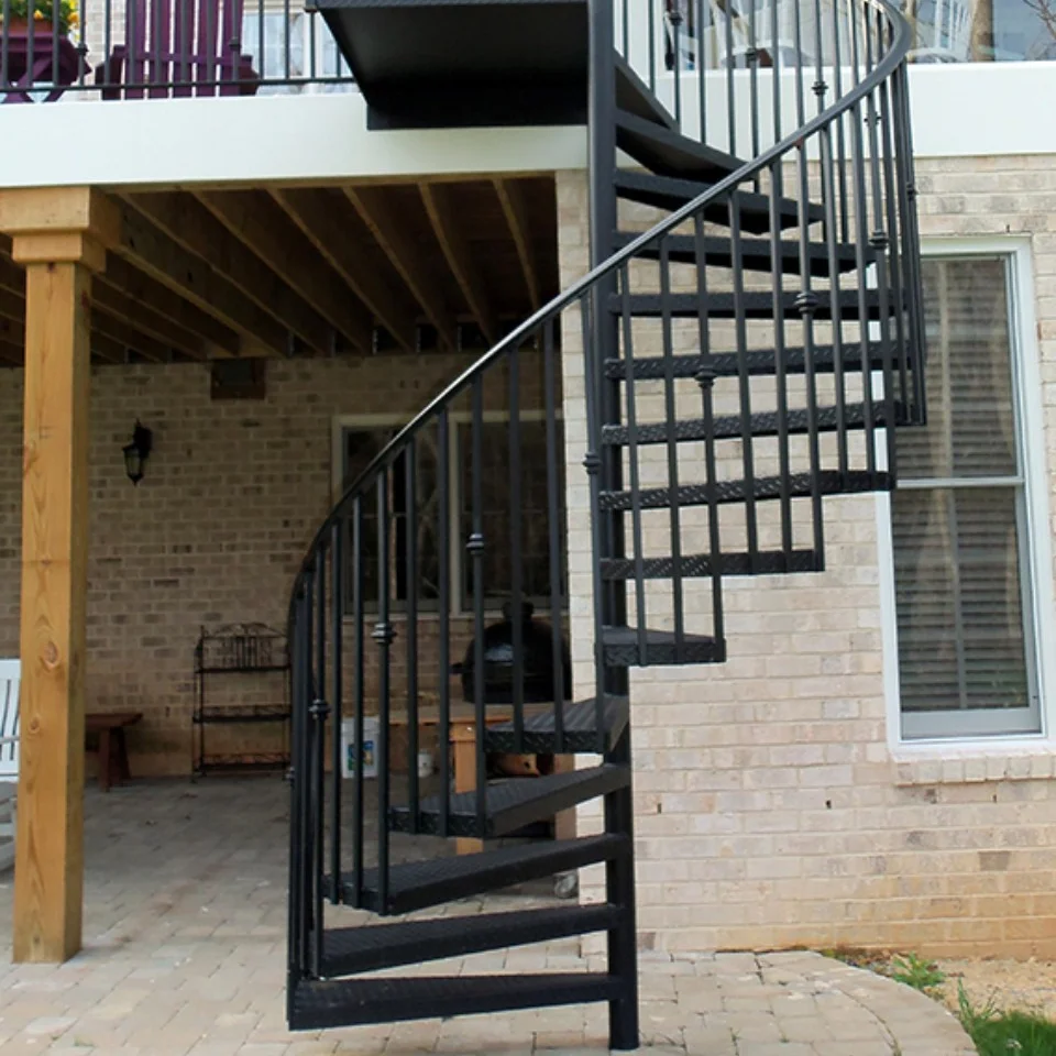 Factory Price Modern Simple Attic Stairs for Small Space Carbon Steel Spiral Staircase