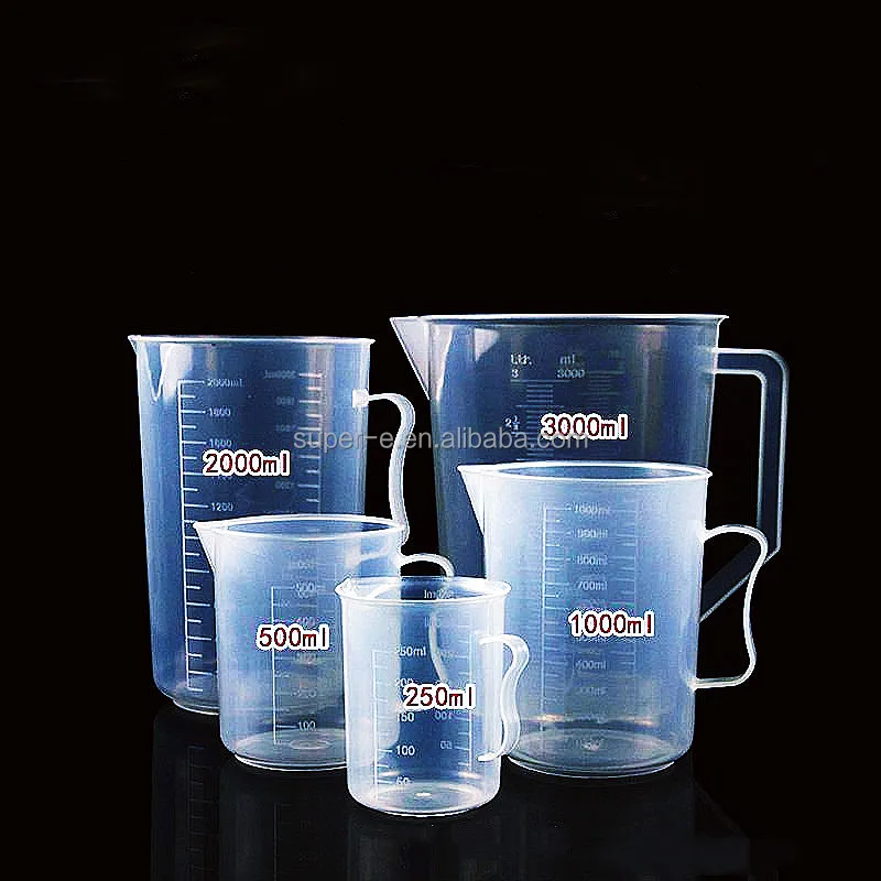 Customized 1000ml Clear Plastic Scale Measuring Cylinder Cup Kitchen