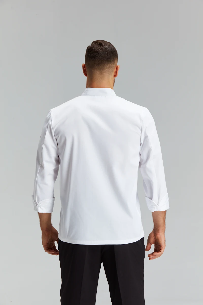 240gsm T/C 80/20 Chef Top Jacket With logo Customized Modern Restaurant Uniforms Japanese Style Chef Uniform