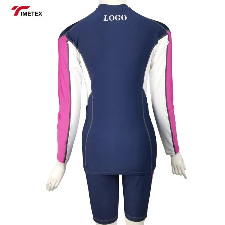TIMETEX Women Long Sleeve Fashion Design Quick Dry Pullover  Uv Protection Printed Surfing Rash Guard