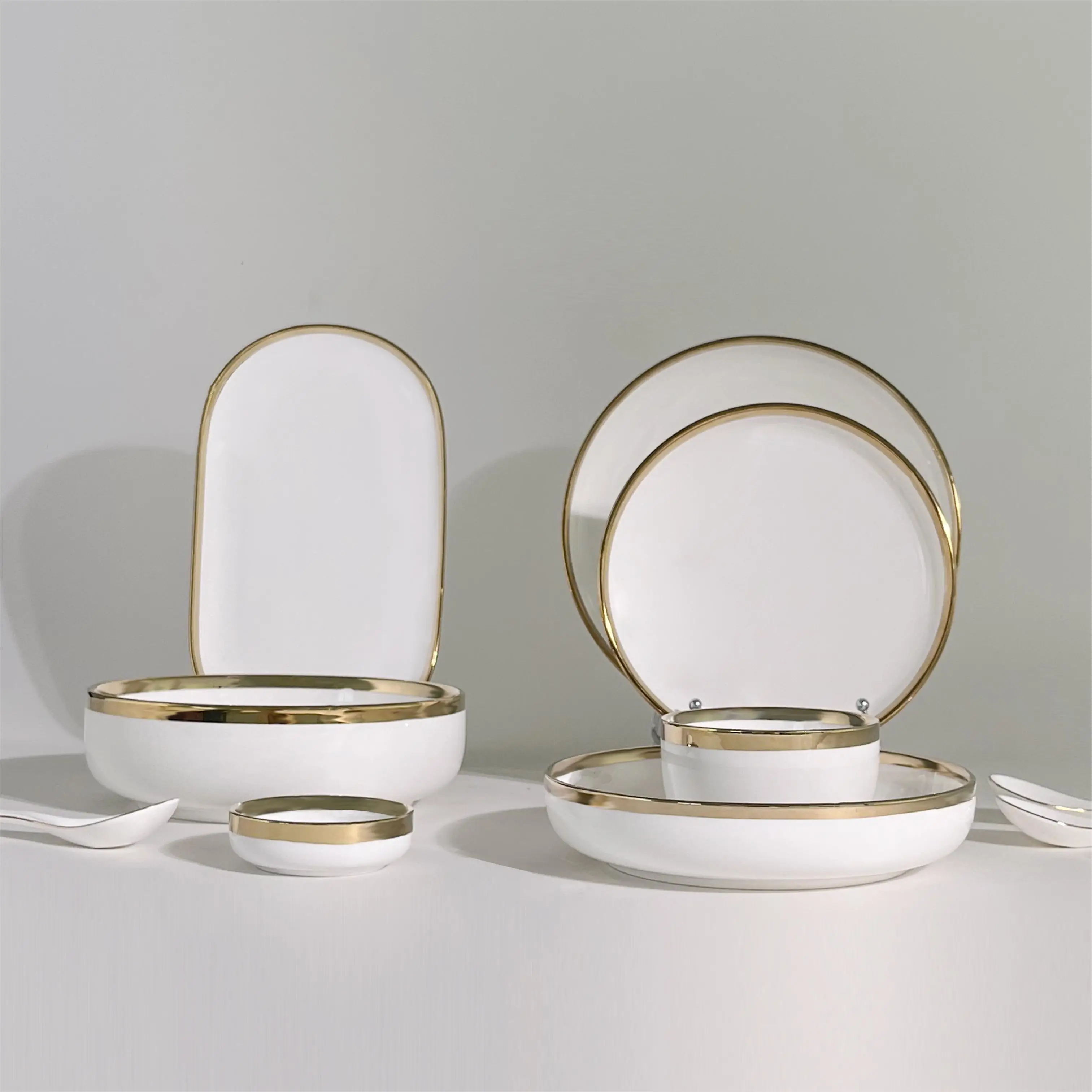 Luxury Ceramic Dinnerware Set 12 Pieces Dinner Sets Porcelain Tableware