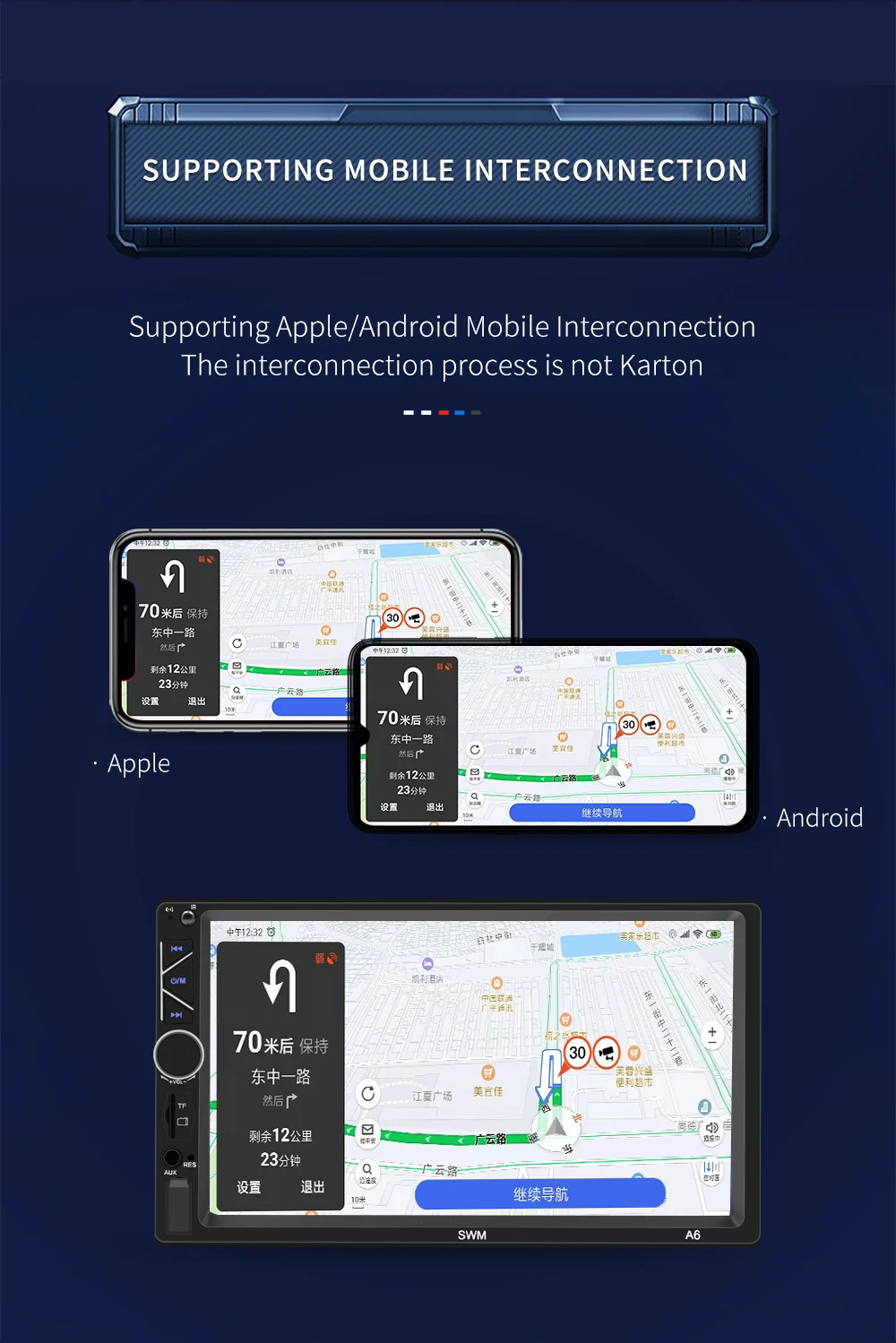Bestree auto electronics USB charging 7 inch double din car stereo mp5 player auto stereo audio radio music player