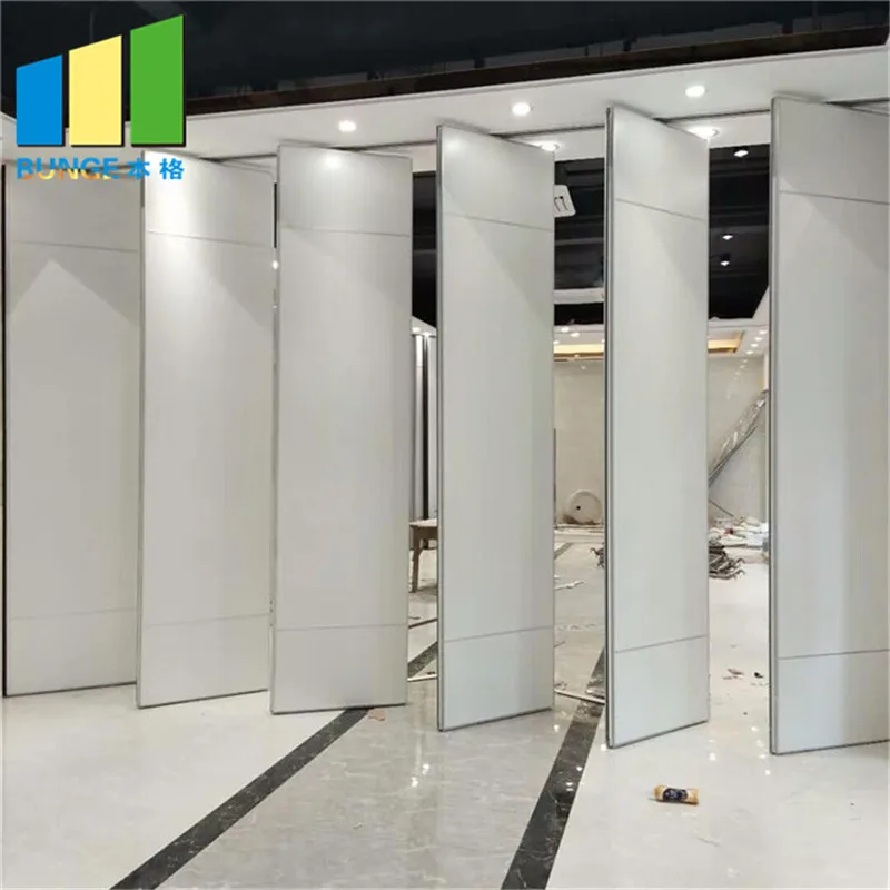 Conference Hall School Acoustic Melamine Foldable Adjustable Partition Moveable Walls Soundproof Sliding Door Operable Partition