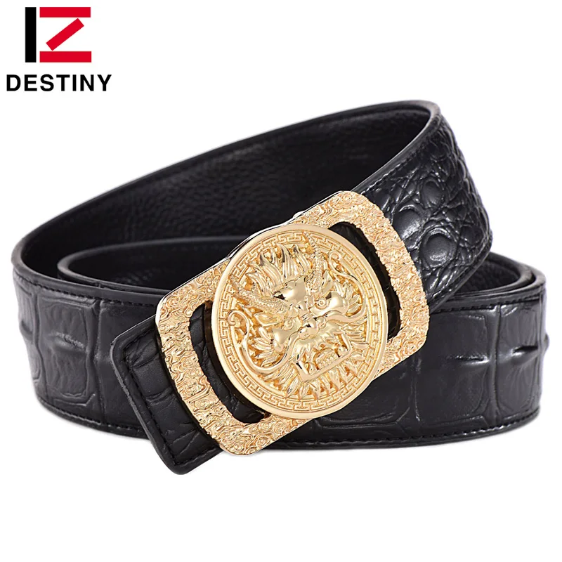 Legendary Beast Smooth Buckle Fashion Crocodile Leather Belt