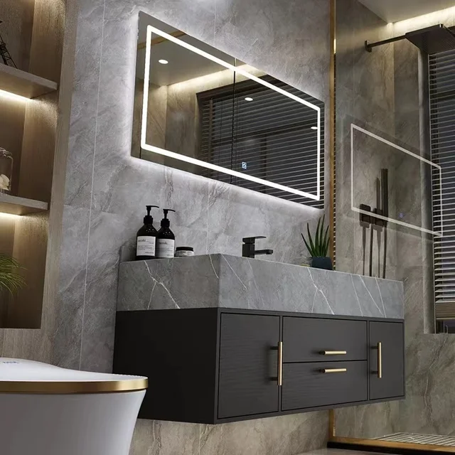 modern vanity bathroom furniture 24 inch unit cabinet sink washing basins designs wood smart home cabinet wall mirror cabinets