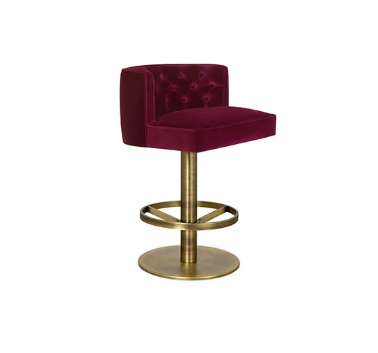 red velvet bar stool