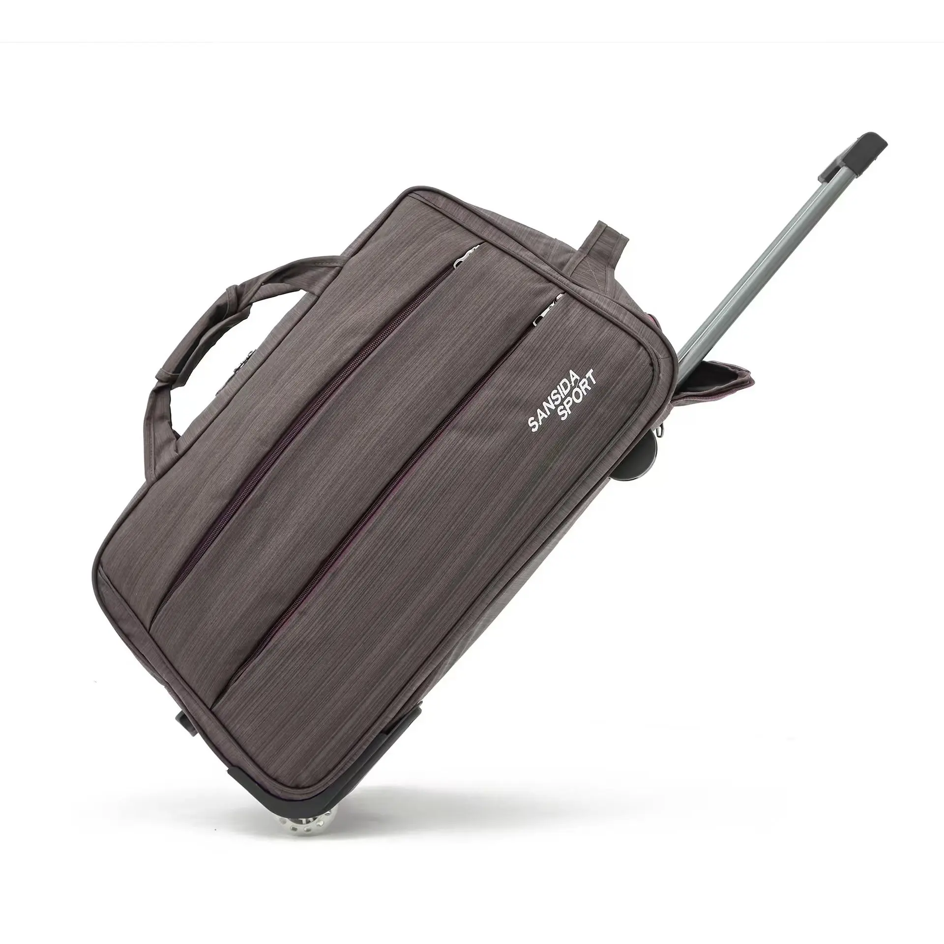 24 Inch  60*30*35 cm Custom logo Camel Purple Navy Oxford Cloth Folding Trolley Travel Luggage Bag With Double Zipper Pockets