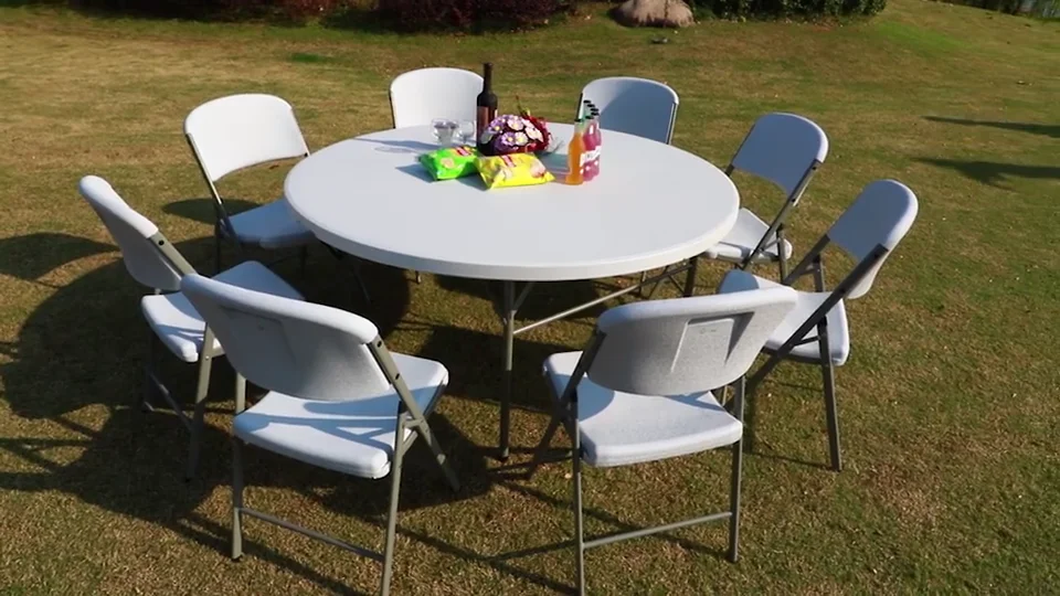 72 Inch 6ft White Foldable Outdoor Dinning Party Banquet Plastic