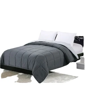 Twin Size Soft Quilt with Embroidered Pattern Breathable Lightweight Polyester Filling Conner Tabs Cozy Sleeping-for Home Hotel