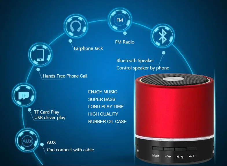 small steel gun portable plug card FM call mini bT speaker Card speakers for hands-free calls wireless speaker S11 - ANKUX.COM